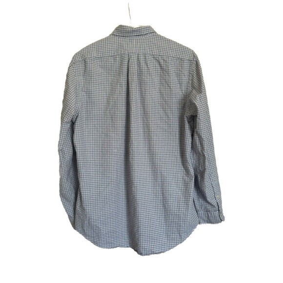 Ralph Lauren Custom Fit Button Down Blue White Checkered Shirt Men Large - Picture 2 of 14